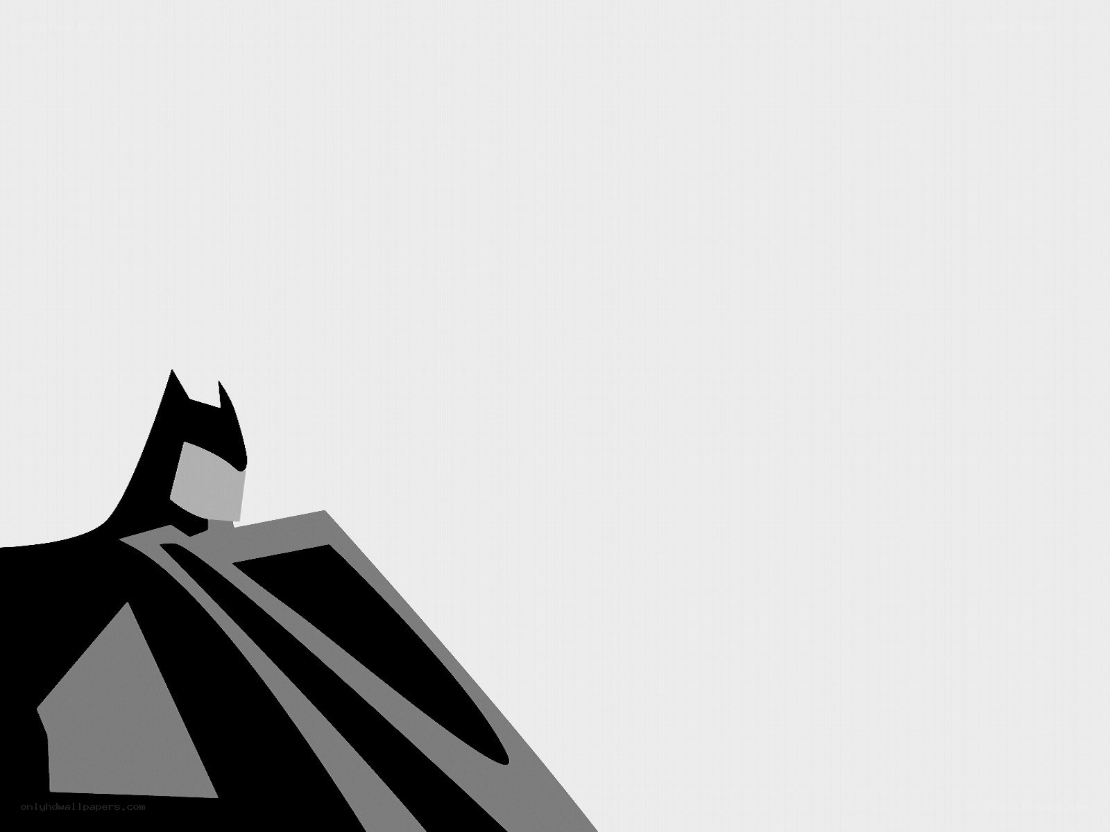 Batman silhouette on white