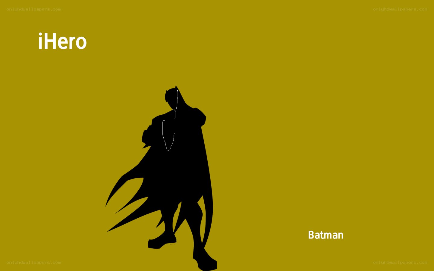 Batman silhouette on yellow