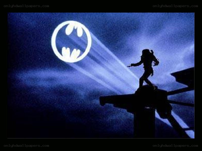 Batman silhouette with logo