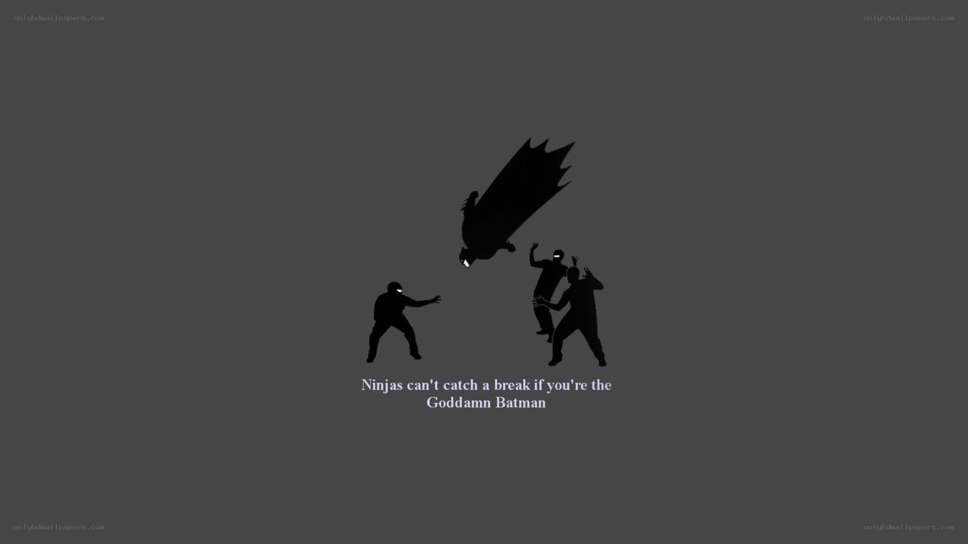 Batman silhouettes in action