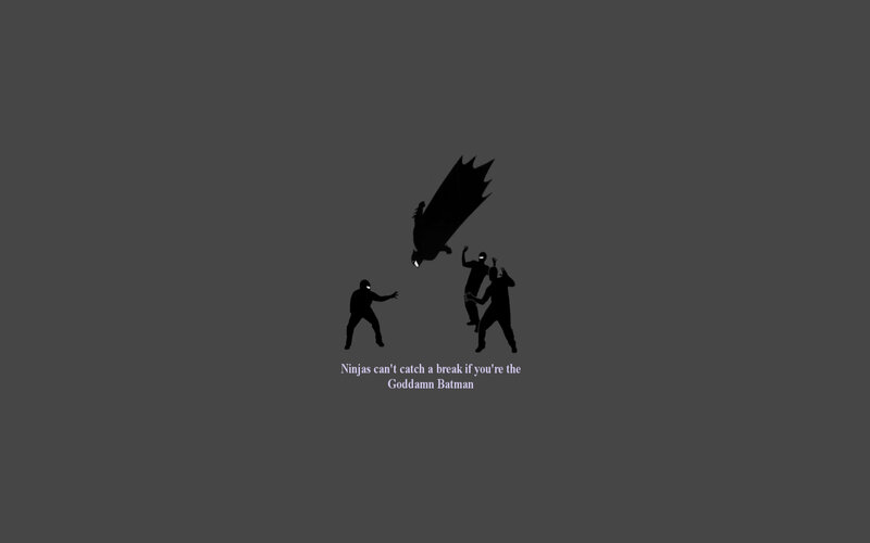 Batman silhouettes with text