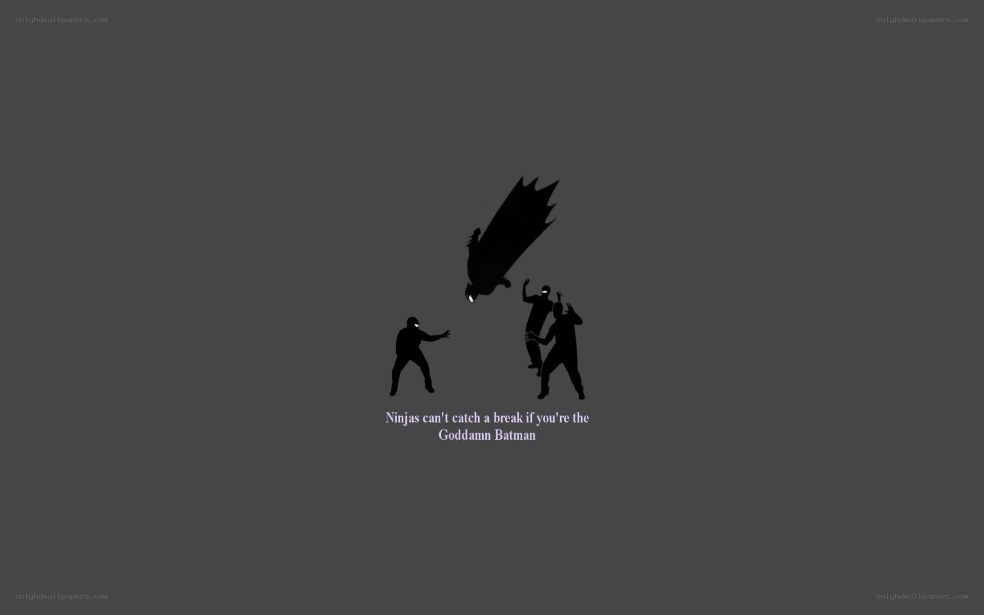 Batman silhouettes with text
