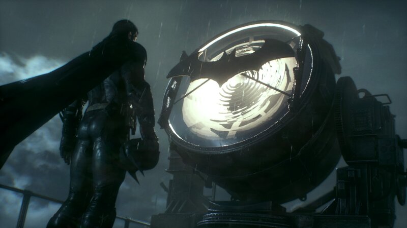 Batman Standing Beside Spotlight