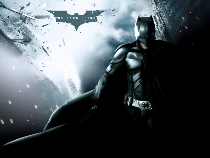 Batman Standing in City — Black