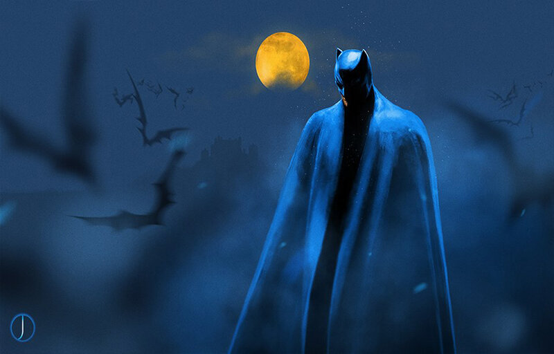 Batman Standing in Night