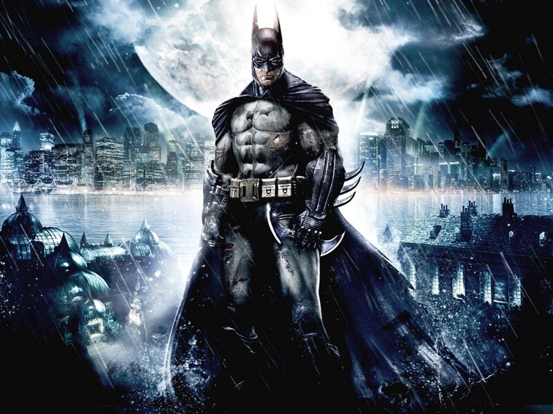 Batman Standing in Rain — Black, Dramatic