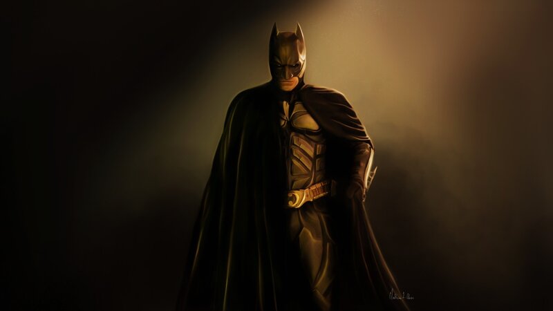 Batman Standing in Shadow — Black