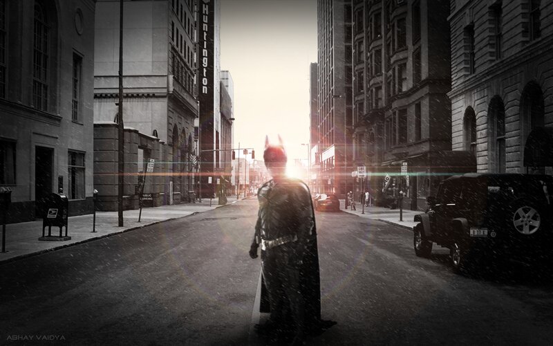 Batman Standing in Street