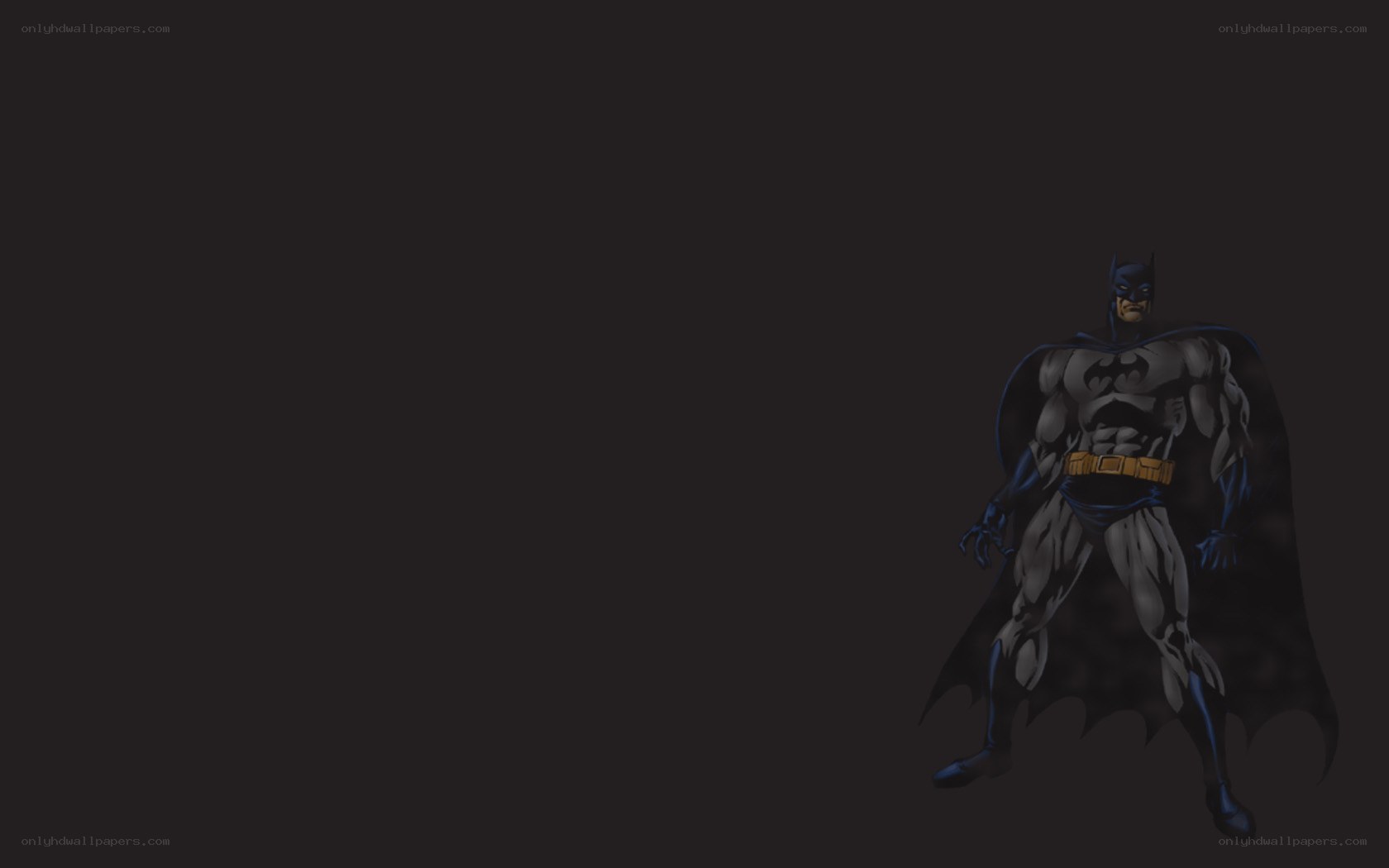 Batman standing in the dark