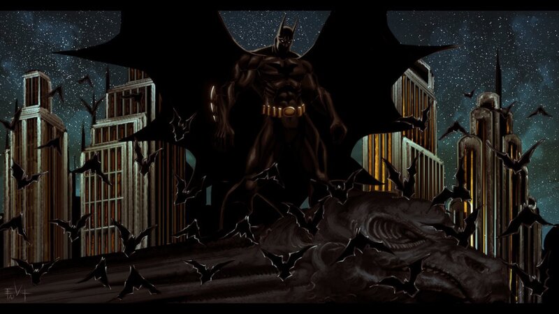 Batman Standing on a Rooftop