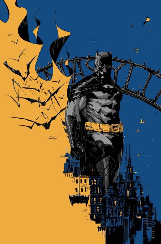 Batman Standing on City