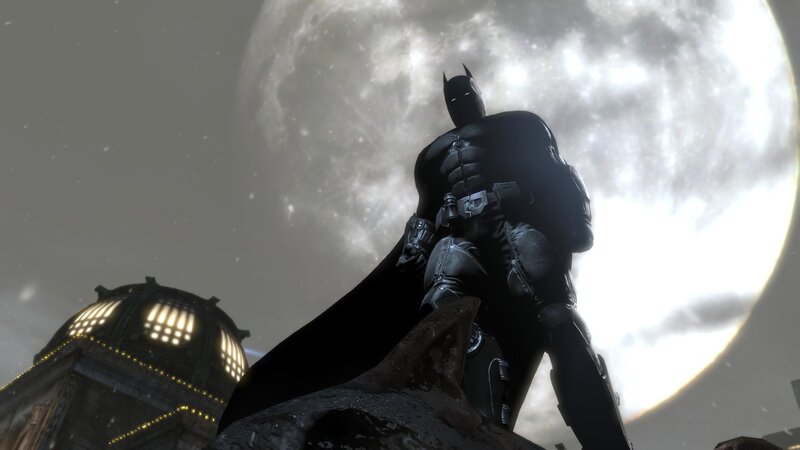 Batman Standing on Rooftop — Black, Dramatic, Night, 3d Render
