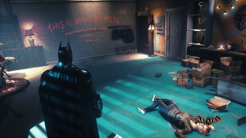 Batman Standing over a Body — Black