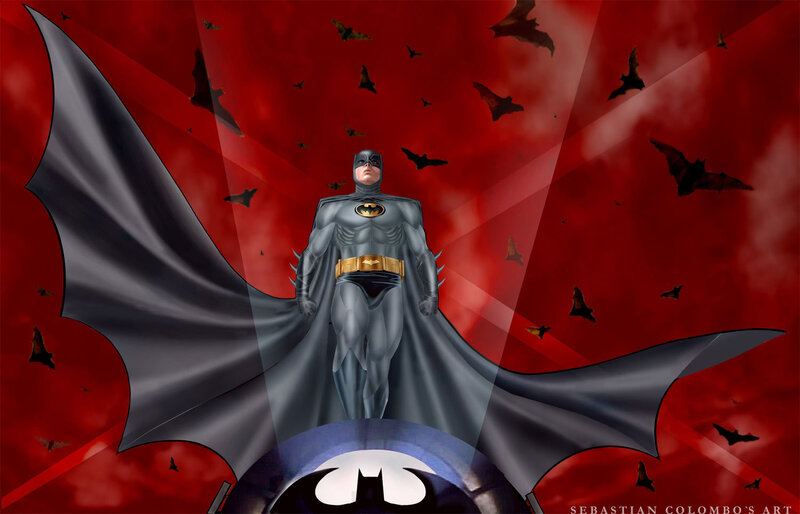 Batman Standing with Cape — Red