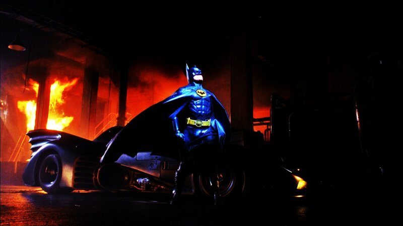 Batman Standing with Car