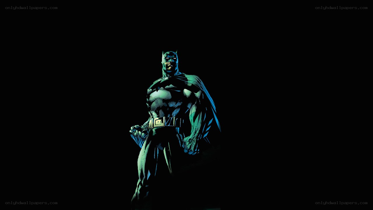 Batman stands in the dark