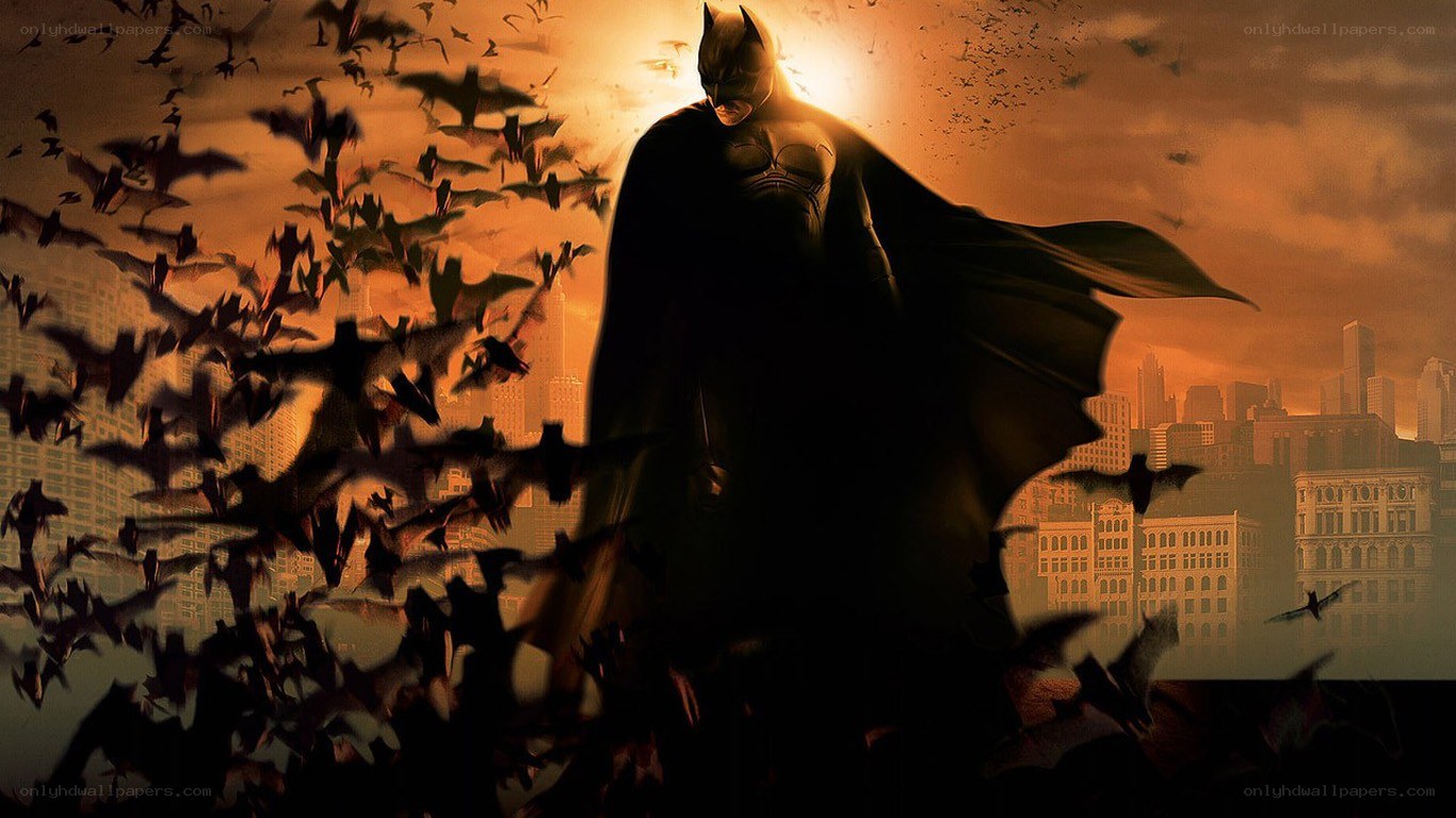 Batman stands over city