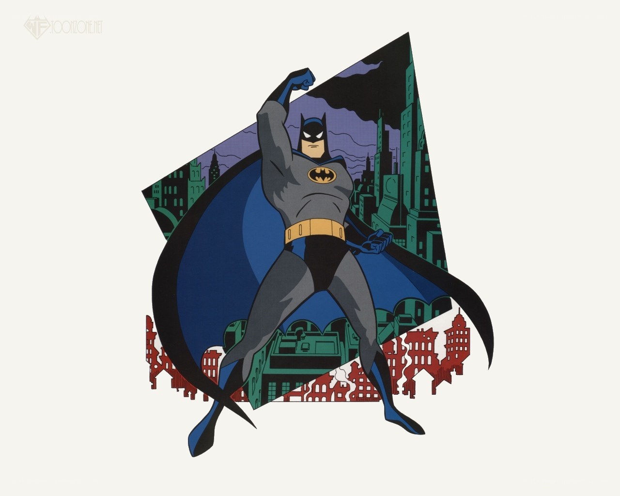 Batman stands over Gotham