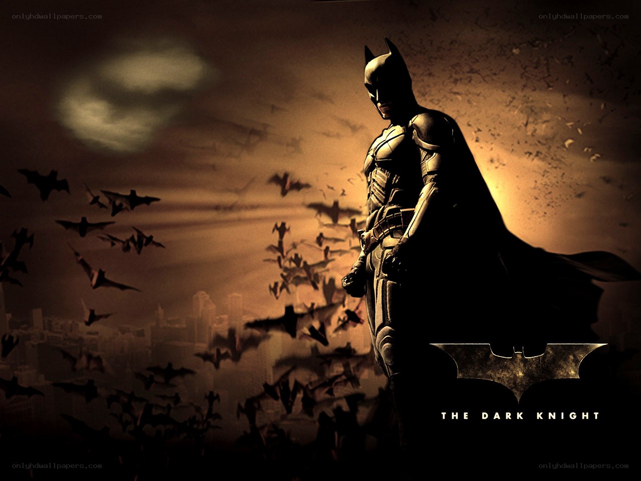 Batman stands over Gotham