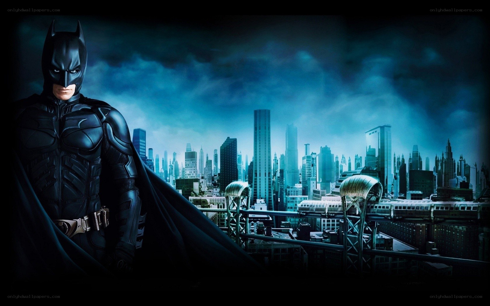 Batman stands over Gotham