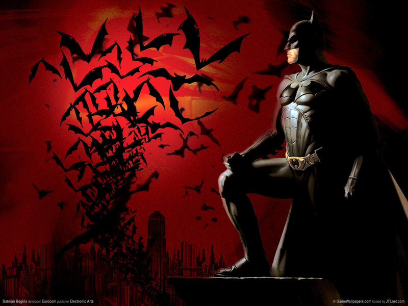Batman stands with bats
