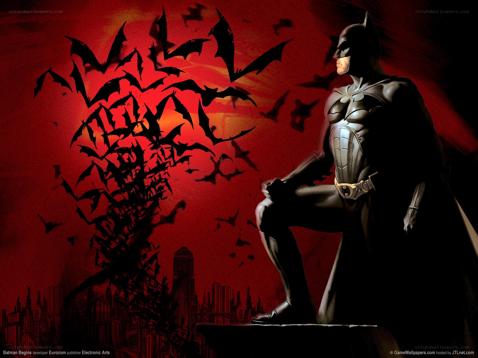 Batman stands with bats