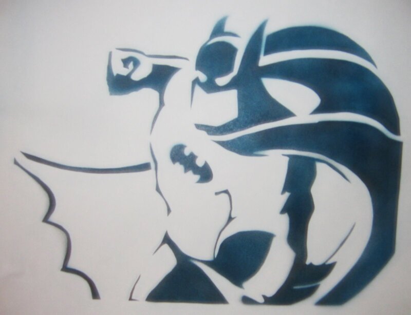 Batman stencil art