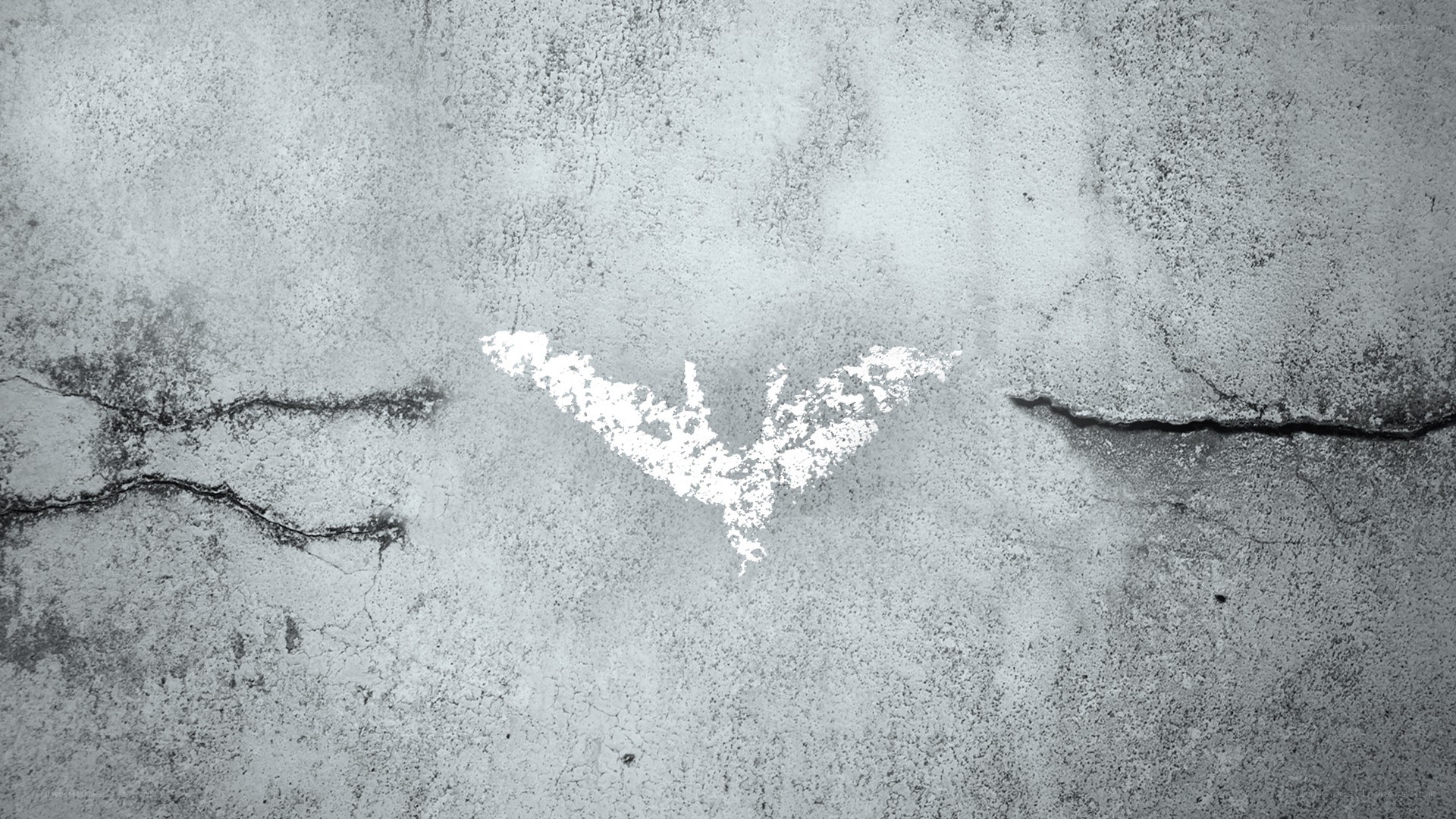 batman symbol on concrete