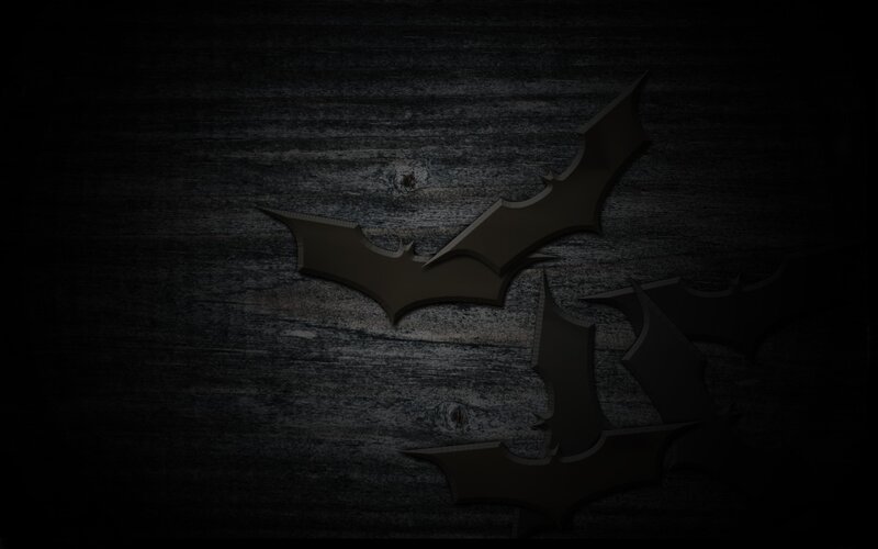 Batman symbol on wood