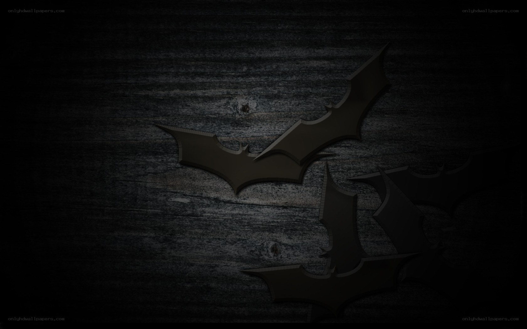 Batman symbol on wood