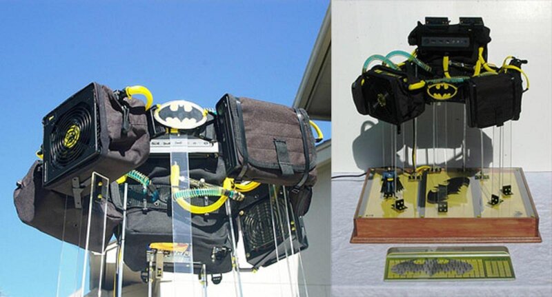 Batman-themed computer cooling rig