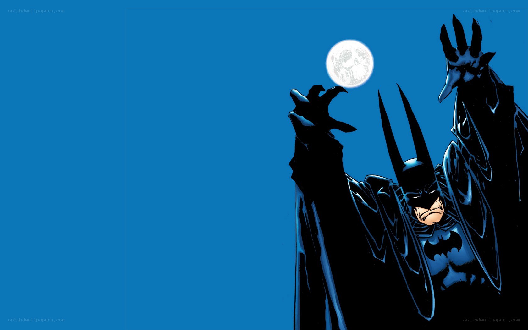 Batman under the moon