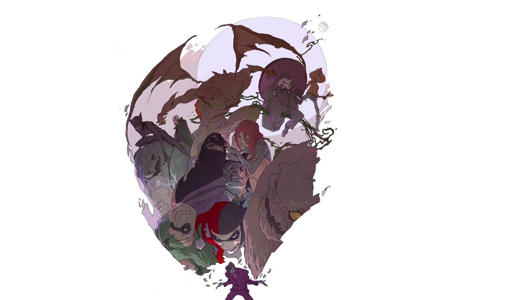 Batman villain collage art