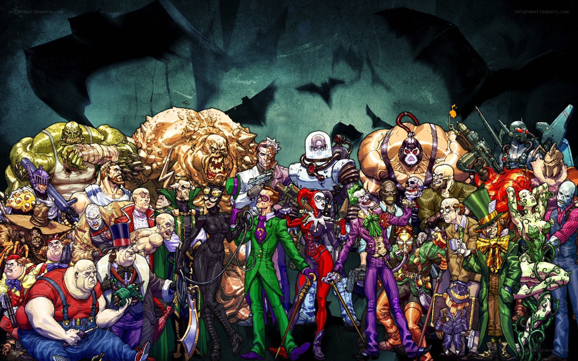 Batman villains group portrait