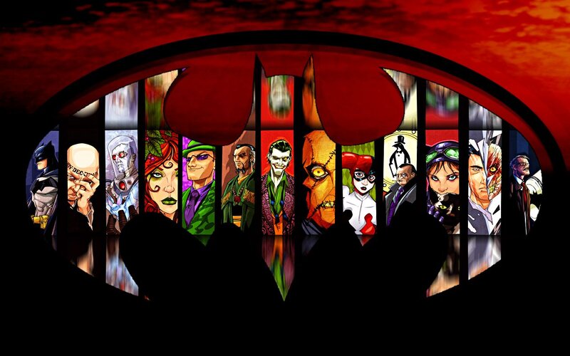 Batman Villains in Stained Glass