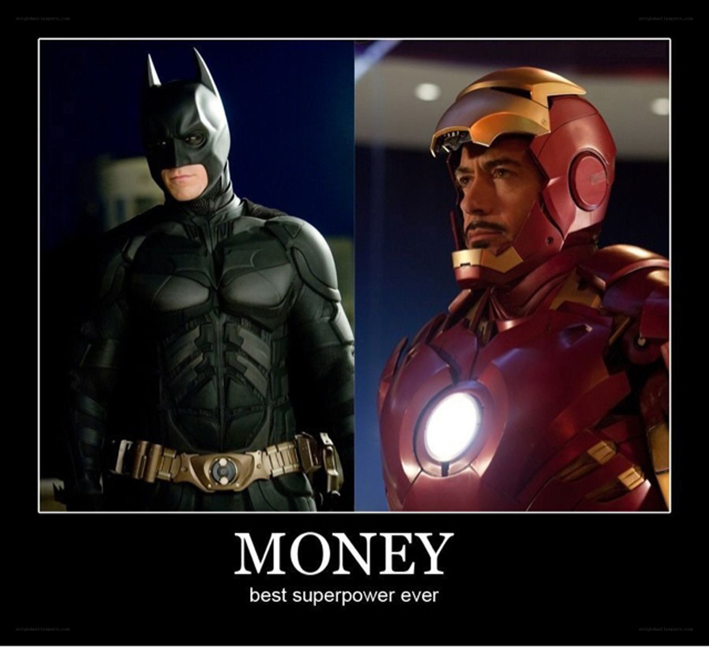 Batman vs Iron Man money