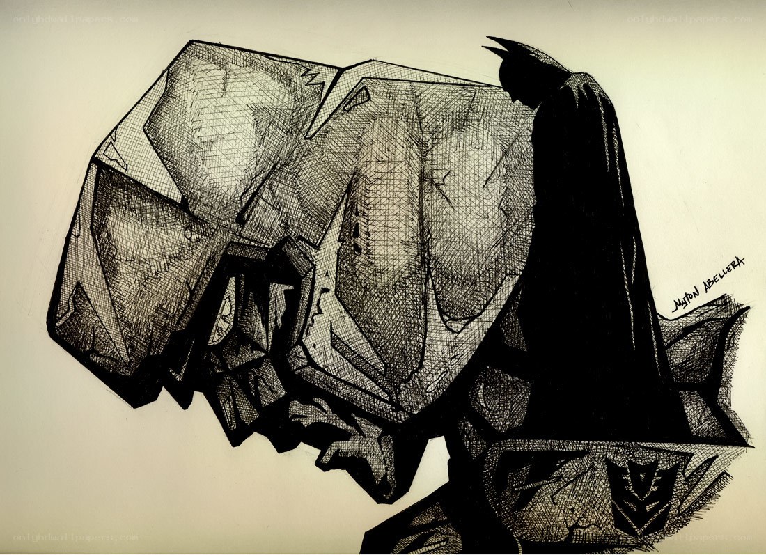 Batman vs. robot villain
