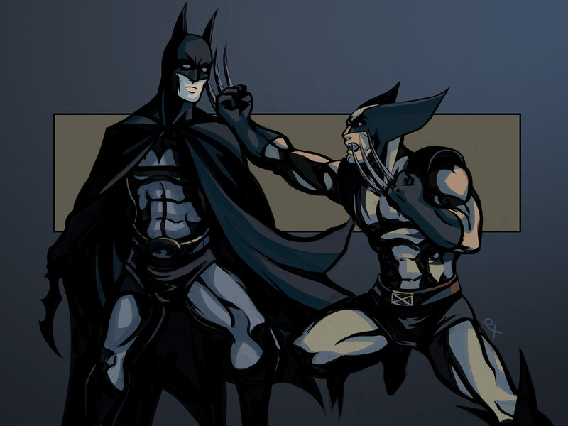 Batman vs Wolverine fight