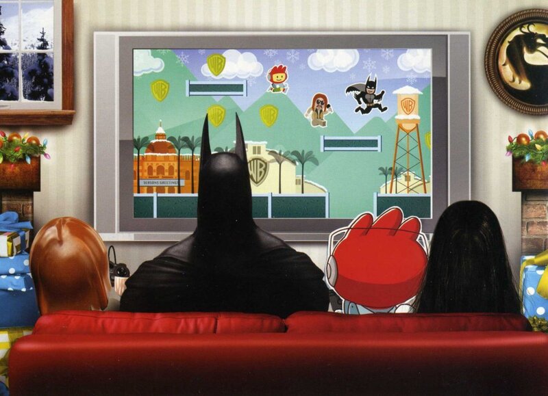 Batman watching a cartoon