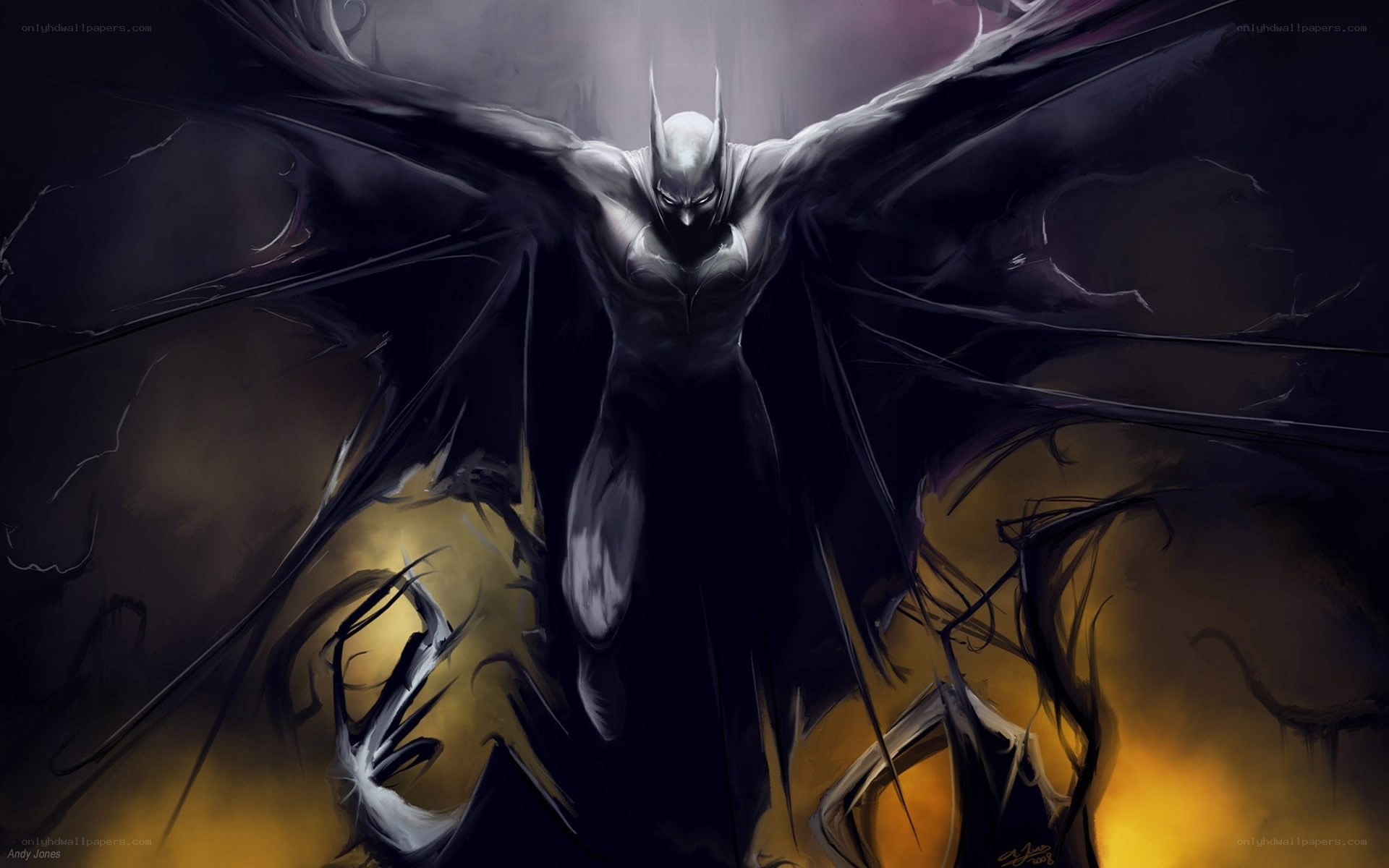 Batman with bat wings
