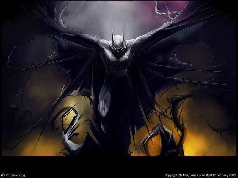 Batman with bat wings