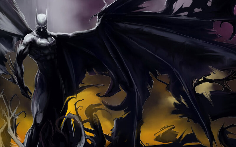 Batman with bat wings