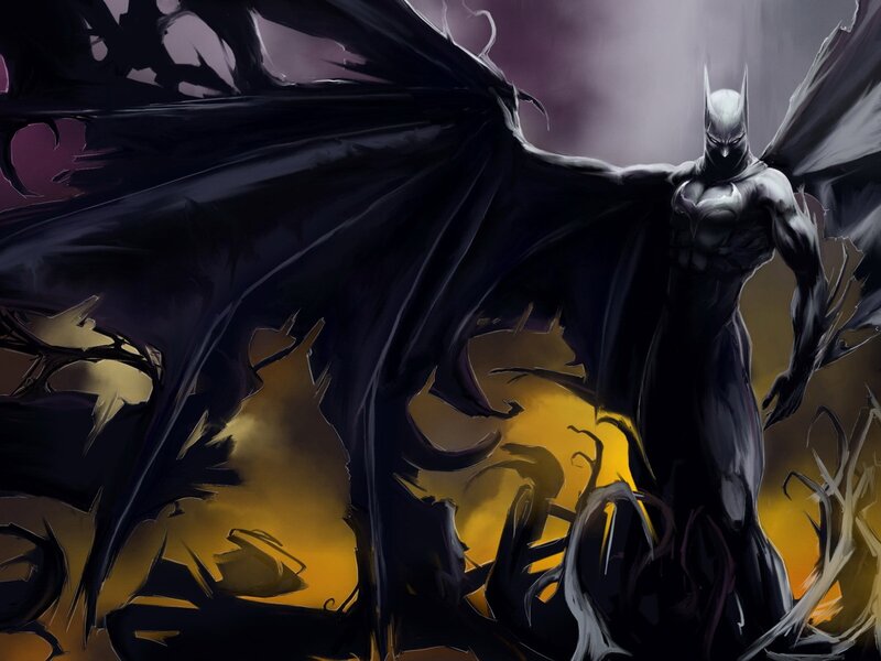 Batman with bat wings