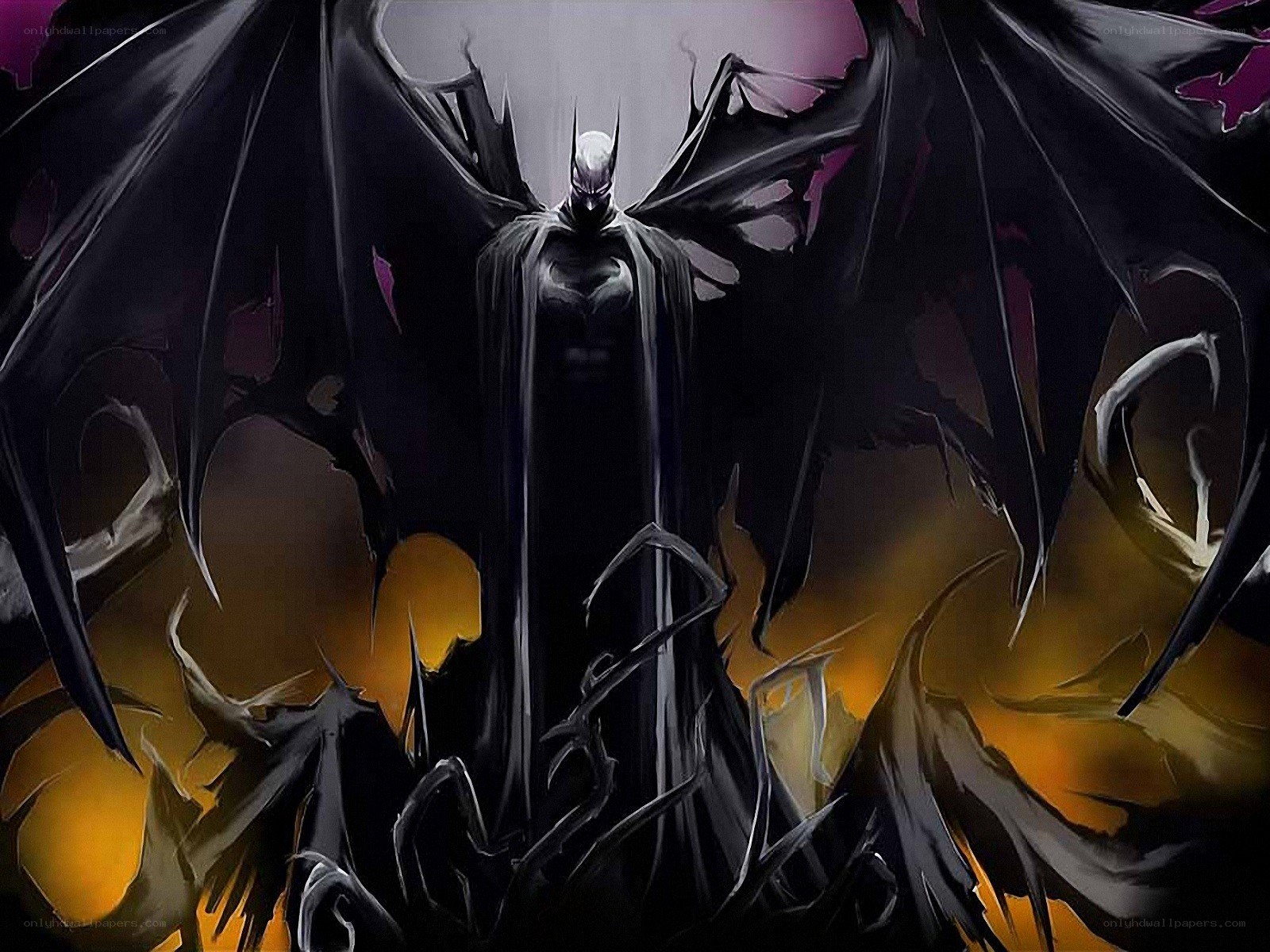 Batman with bat wings
