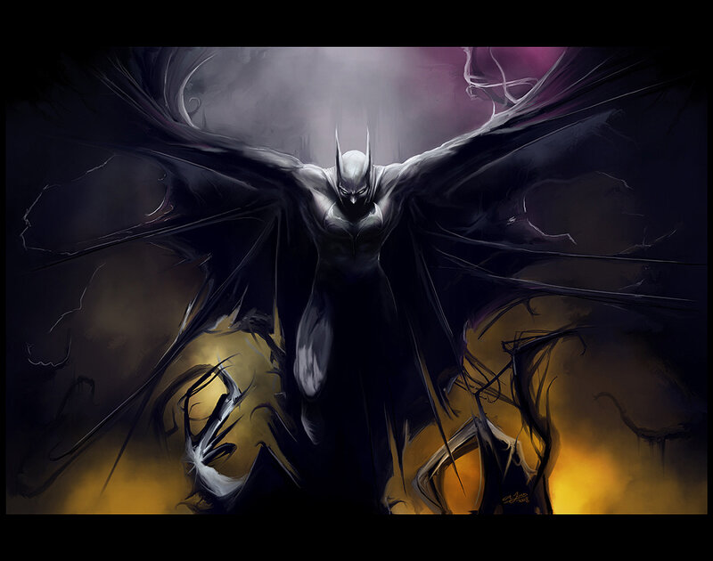 Batman with bat wings