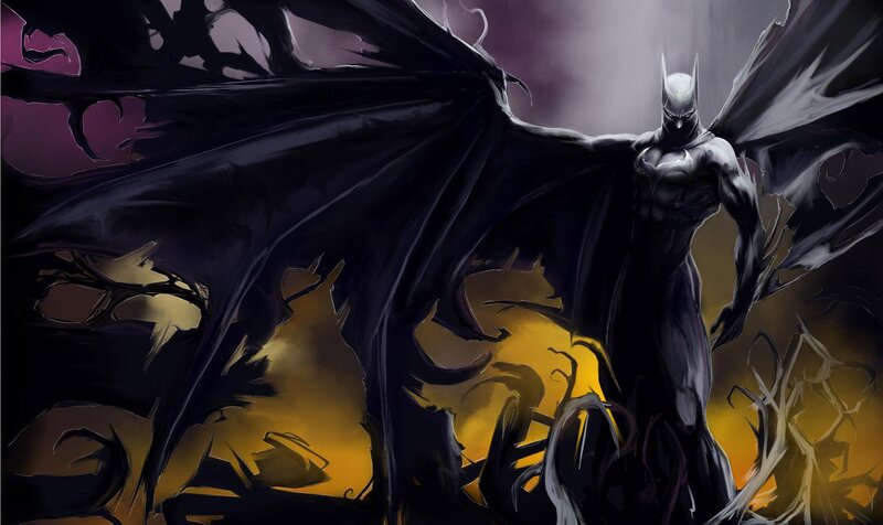 Batman with bat wings