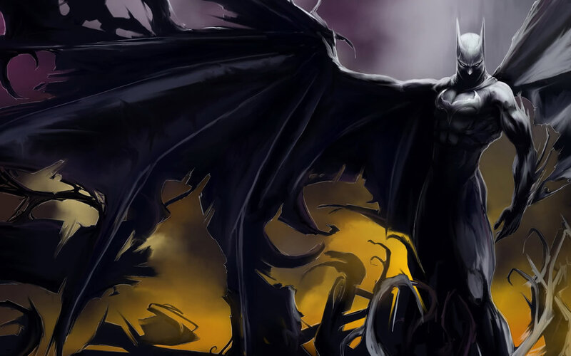 Batman with bat wings