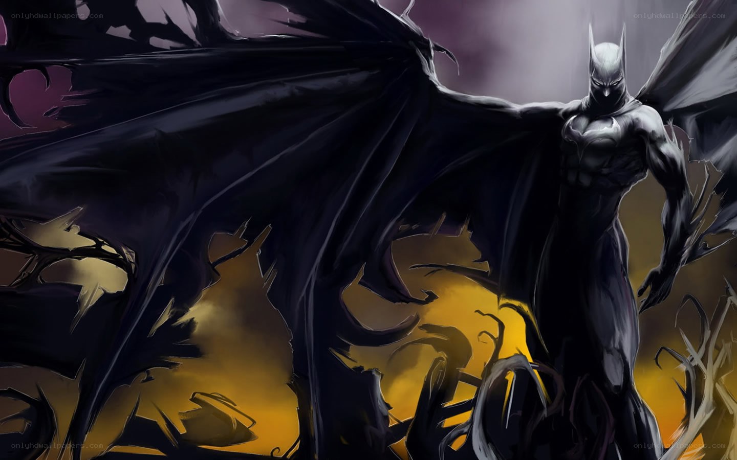 Batman with bat wings