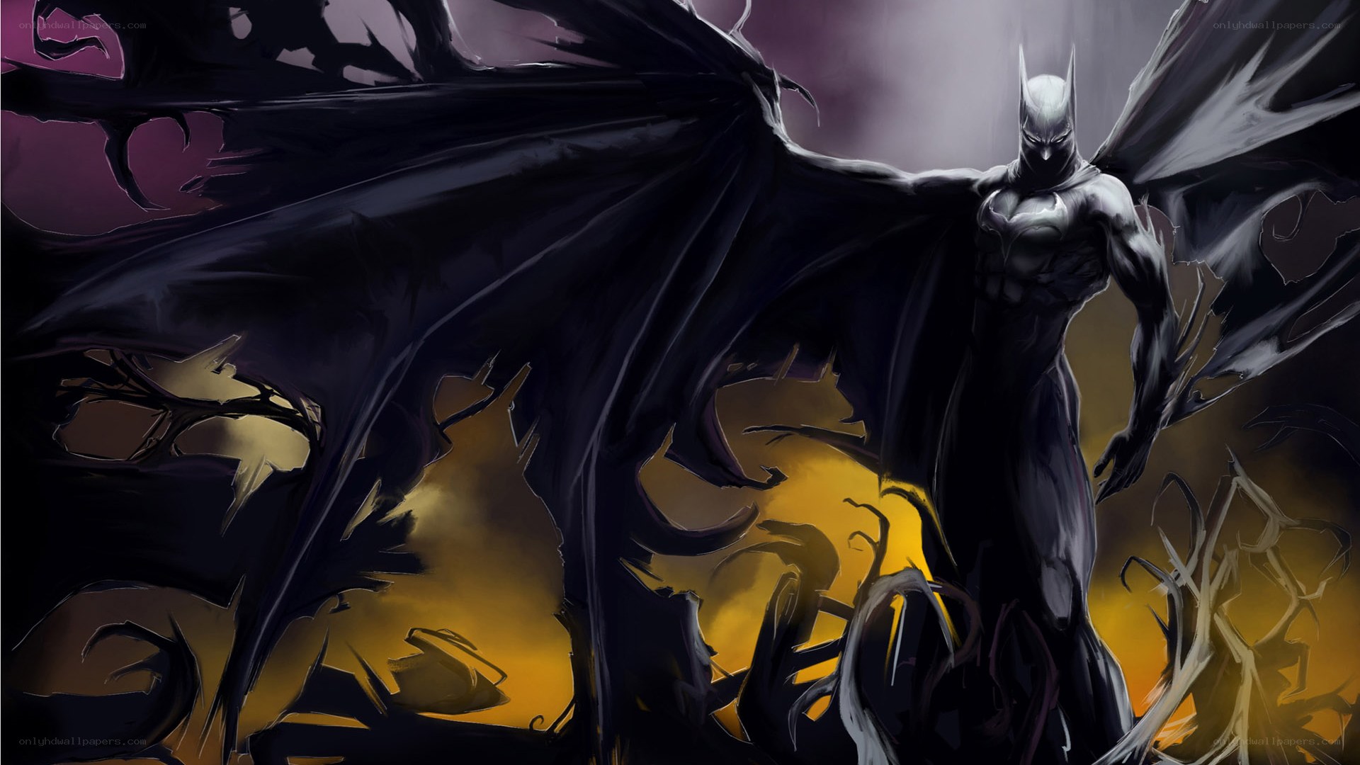 Batman with bat wings