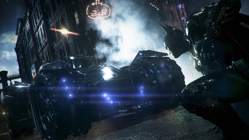 Batman with Batmobile — Black, Dark, Dramatic